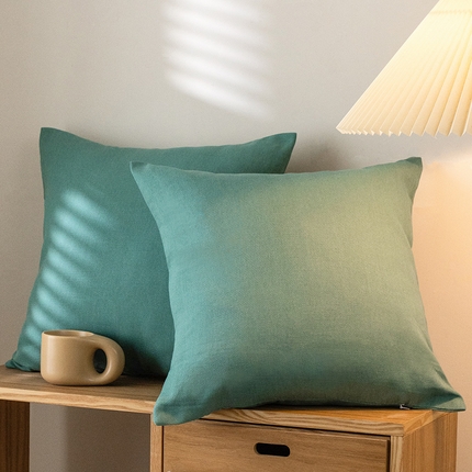 91家纺网 家纺一手货源 找家纺 （总）呦呦南宋 2024新款老粗布抱枕套纯色抱枕套粗布纹理感高级感隐形拉链可拆卸加厚靠垫套