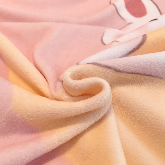 91家纺网 家纺一手货源 找家纺 新方向 2025新款全消光A类儿童牛奶绒四件套-萌萌兔 萌萌兔-粉