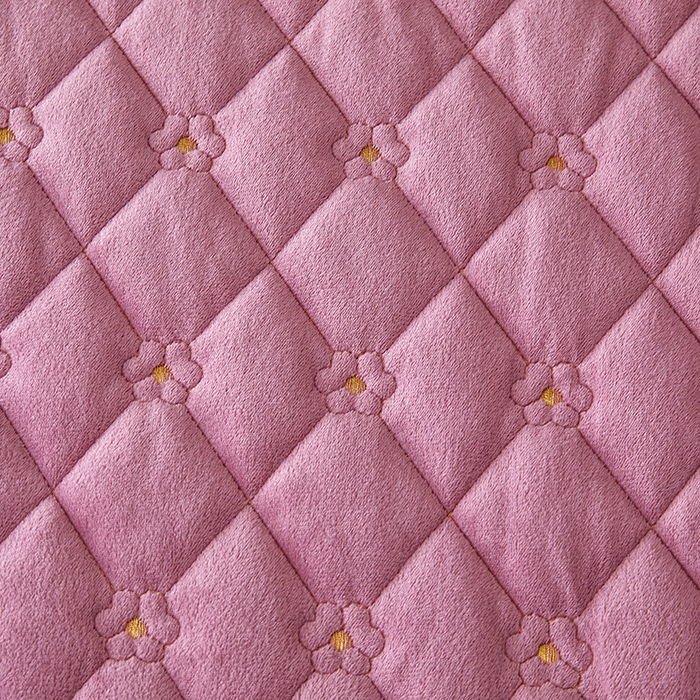 91家纺网 家纺一手货源 找家纺 罗艺轩 2024新款加厚宝宝绒夹棉床裙四件套-梦幻星辰 丁香紫