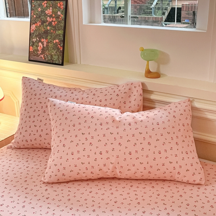 91家纺网 家纺一手货源 找家纺 义博家纺 2025新款全棉老粗布床单 梵花