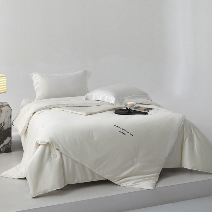 91家纺网 家纺一手货源 找家纺 A+爱家（纪梵茜）  2024新款长绒棉禾素抗菌被被子被芯子母被 长绒棉禾素子母被