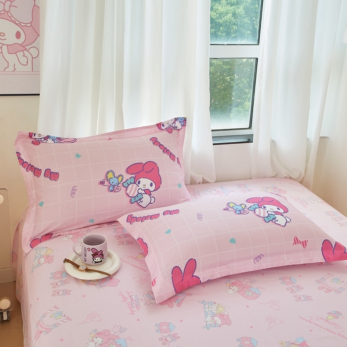 91家纺网 家纺一手货源 找家纺 蘭菲家纺 2024新款全棉小版卡通三丽鸥单被套 美食家