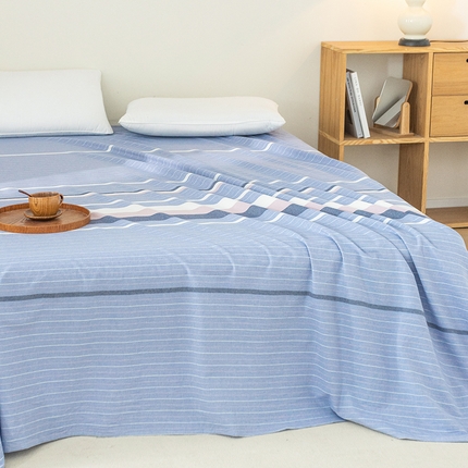 91家纺网 家纺一手货源 找家纺 总【呦呦南宋】水洗棉床单A类母婴级纯棉 单件无印风单双人格子全棉纯色单品床单