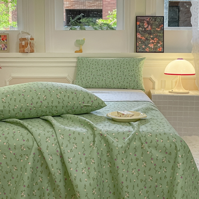 91家纺网 家纺一手货源 找家纺 义博家纺 2025新款全棉老粗布床单 初夏