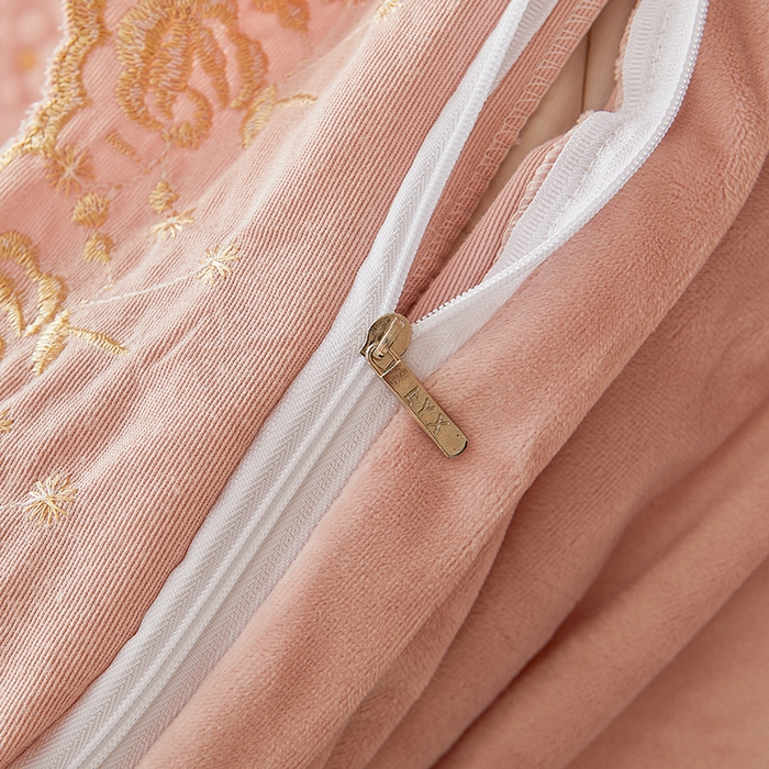 91家纺网 家纺一手货源 找家纺 罗艺轩 2024新款加厚宝宝绒夹棉床裙三件套-梦幻星辰 美人玉