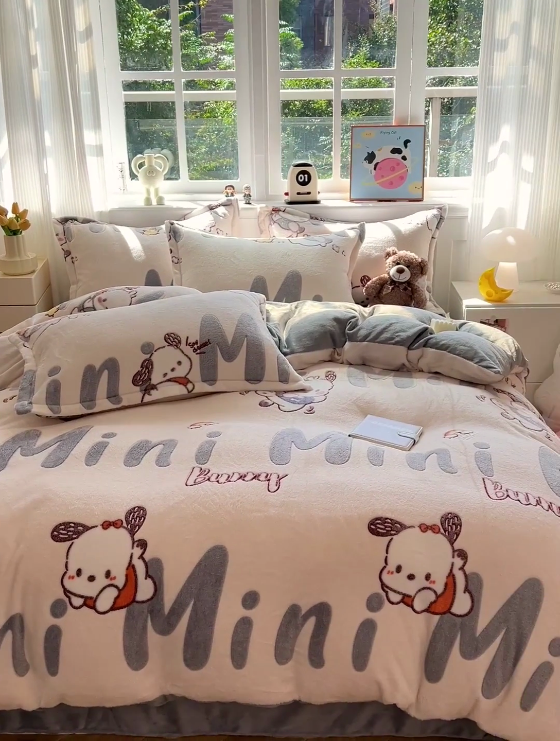 91家纺网 家纺一手货源 找家纺 韩巢家纺 2024新款加厚雪花绒牛奶绒珊瑚绒四件套-新品（提供卖家秀） 米菲