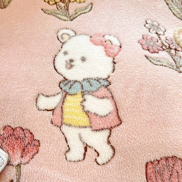 91家纺网 家纺一手货源 找家纺 韩巢家纺 2024新款加厚雪花绒牛奶绒珊瑚绒单件被套-新品（提供卖家秀 ） 花园熊（粉）