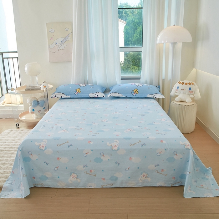 91家纺网 家纺一手货源 找家纺 蘭菲家纺 2024新款全棉小版卡通三丽鸥单被套 小团子