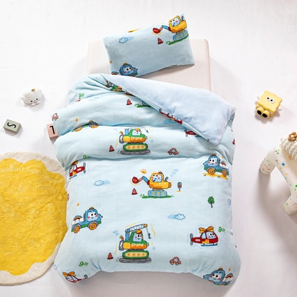 91家纺网 家纺一手货源 找家纺 （总）鱼宝 2024新款小版牛奶绒婴童套件