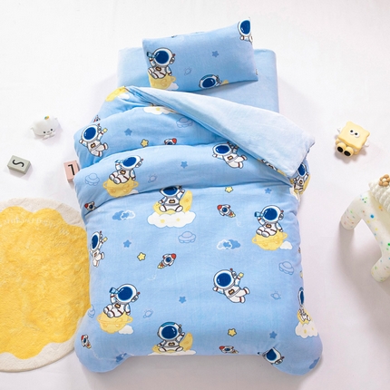 91家纺网 家纺一手货源 找家纺 （总）鱼宝 2024新款小版牛奶绒婴童套件