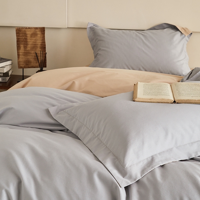 91家纺网 家纺一手货源 找家纺 秀色家纺 2025新款秋冬加厚保暖床上纯色四件套纯棉磨毛全棉床单被套三件套50支-瑞妮 瑞妮-松灰+奶油