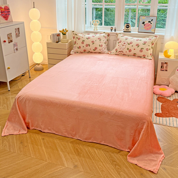 91家纺网 家纺一手货源 找家纺 韩巢家纺 2024新款加厚雪花绒牛奶绒珊瑚绒单件被套-新品（提供卖家秀 ） 花花世界