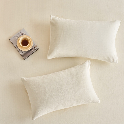 （总）千朵森 2024新款A类纯色牛奶绒单枕套-芙妮系列