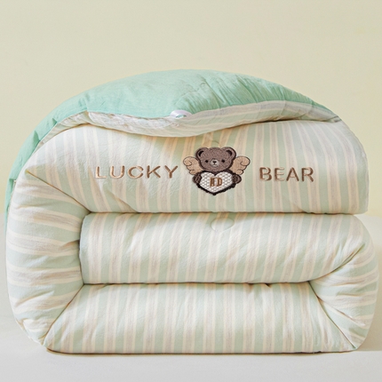 91家纺网 家纺一手货源 找家纺 （总）一加一 2025新款彩纱色织全棉大豆被