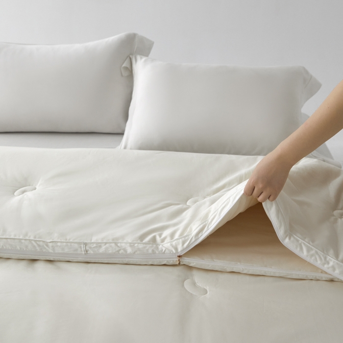 91家纺网 家纺一手货源 找家纺 A+爱家（纪梵茜）  2024新款长绒棉禾素抗菌被被子被芯子母被 长绒棉禾素子母被