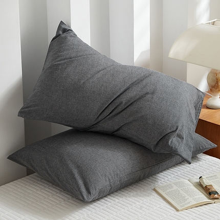 91家纺网 家纺一手货源 找家纺 总【呦呦南宋】母婴级A类单品枕套100%纯棉色织水洗棉枕套 格子一对装全棉枕头套