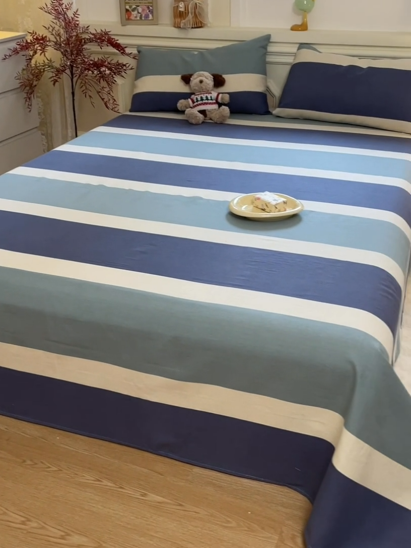 91家纺网 家纺一手货源 找家纺 义博家纺 2025新款全棉老粗布床单 绅士