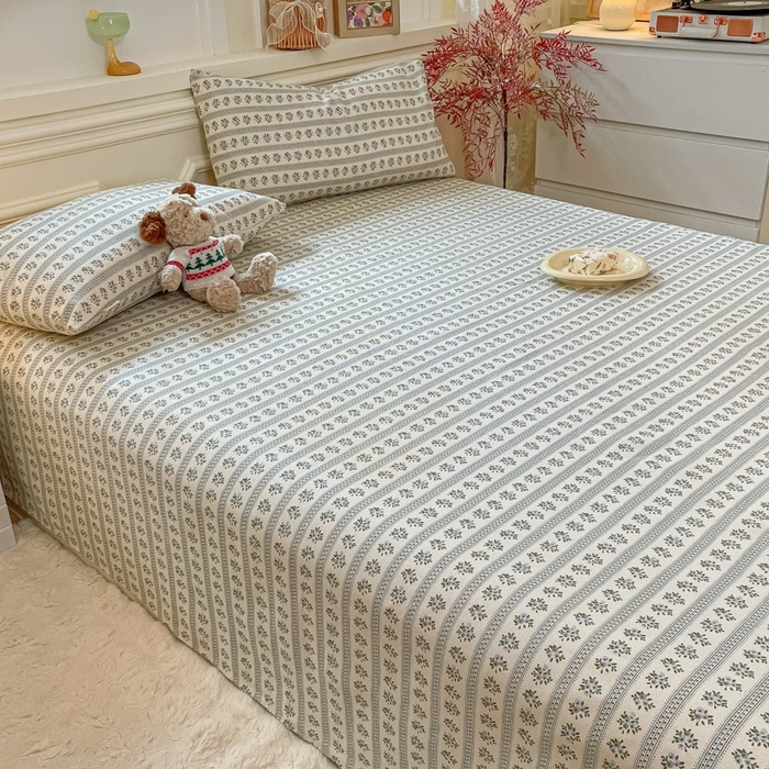 91家纺网 家纺一手货源 找家纺 义博家纺 2025新款全棉老粗布床单 陌微