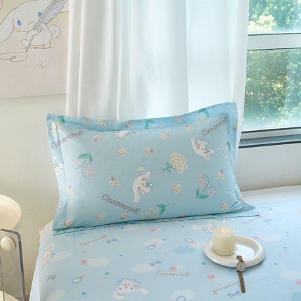 91家纺网 家纺一手货源 找家纺 蘭菲家纺 2024新款全棉小版卡通三丽鸥单被套 小清新