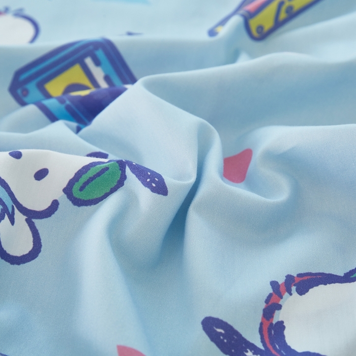 91家纺网 家纺一手货源 找家纺 蘭菲家纺 2024新款全棉小版卡通三丽鸥四件套 演唱会.蓝