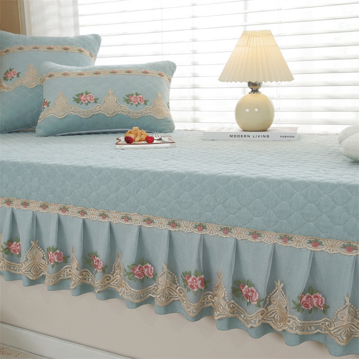 91家纺网 家纺一手货源 找家纺 共鸣沙发垫 2024新款四季雪尼尔飘窗垫-慕恋 慕恋浅绿