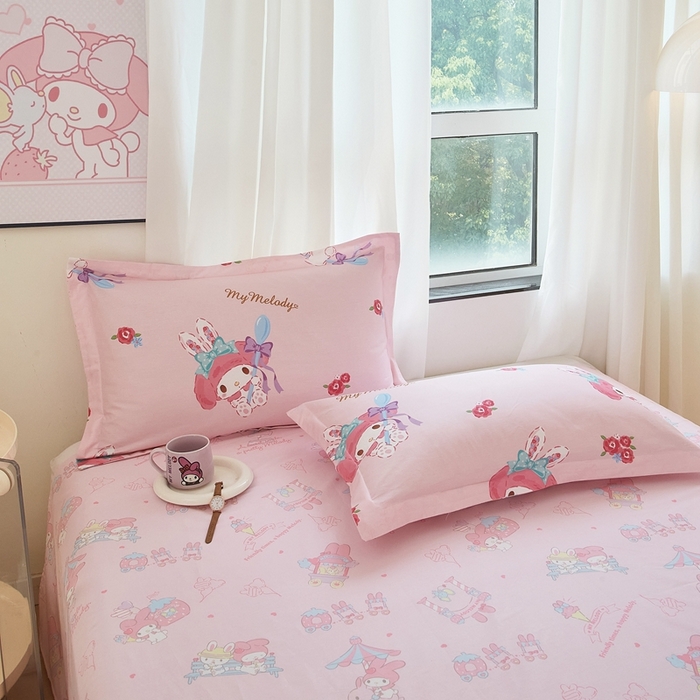 91家纺网 家纺一手货源 找家纺 蘭菲家纺 2024新款全棉小版卡通三丽鸥单被套 小美(圆）