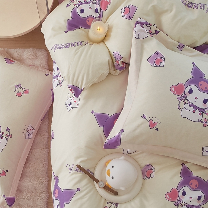 91家纺网 家纺一手货源 找家纺 （总）蘭菲家纺 2024新款全棉小版卡通三丽鸥四件套