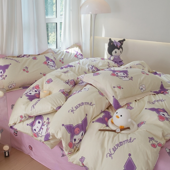 91家纺网 家纺一手货源 找家纺 （总）蘭菲家纺 2024新款全棉小版卡通三丽鸥四件套