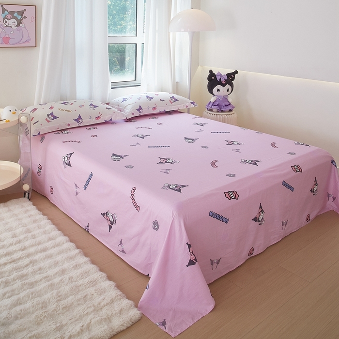 91家纺网 家纺一手货源 找家纺 蘭菲家纺 2024新款全棉小版卡通三丽鸥单被套 小臭美