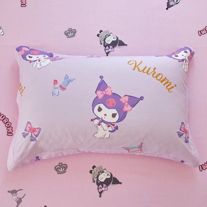 91家纺网 家纺一手货源 找家纺 蘭菲家纺 2024新款全棉小版卡通三丽鸥单被套 小甜酱.紫