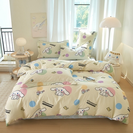 蘭菲家纺 2024新款全棉小版卡通三丽鸥四件套 开心狗