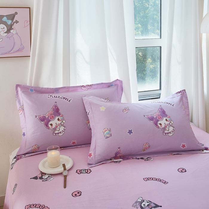 91家纺网 家纺一手货源 找家纺 蘭菲家纺 2024新款全棉小版卡通三丽鸥单被套 小甜筒