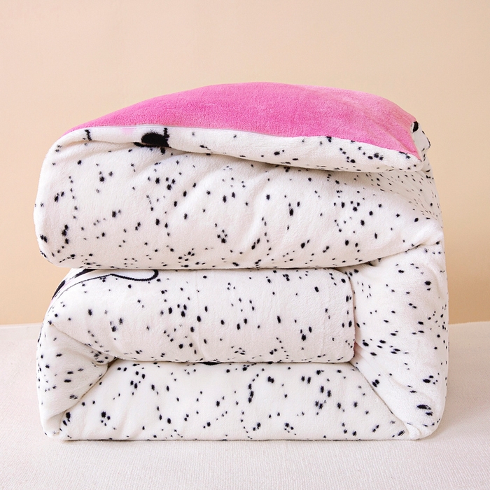 91家纺网 家纺一手货源 找家纺 鱼宝 2024新款牛奶绒可拆卸被套被芯 奥利奥