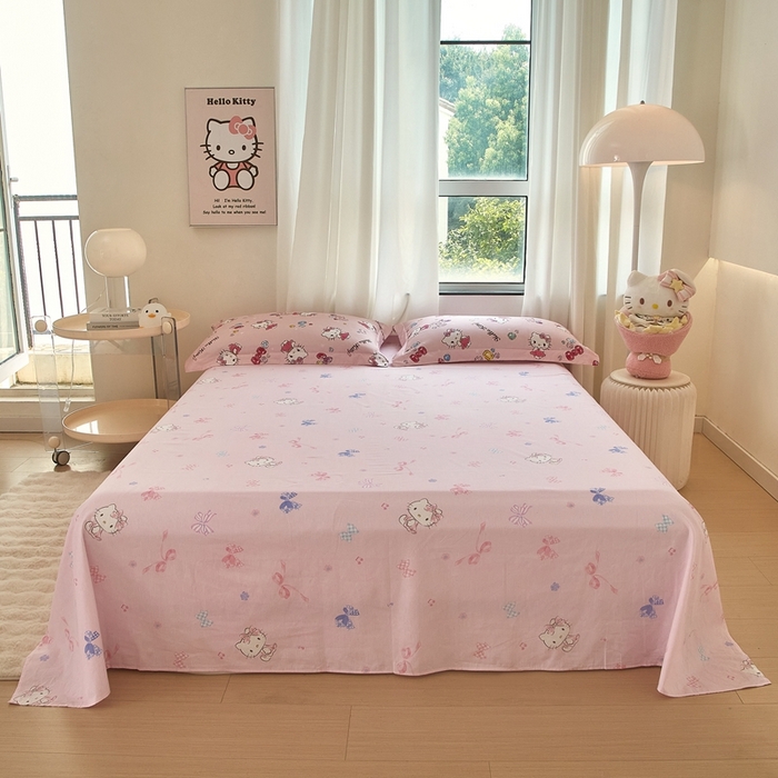 91家纺网 家纺一手货源 找家纺 蘭菲家纺 2024新款全棉小版卡通三丽鸥单被套 小甜心