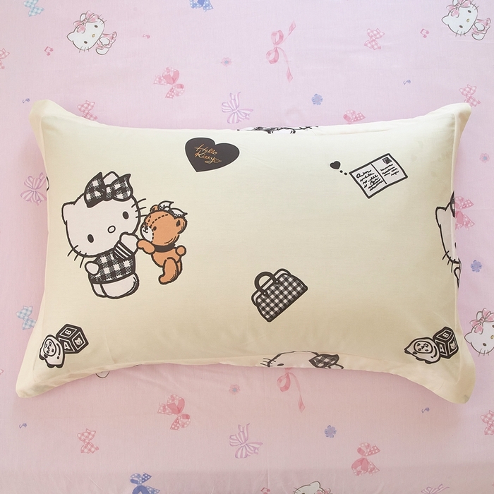 91家纺网 家纺一手货源 找家纺 蘭菲家纺 2024新款全棉小版卡通三丽鸥单被套 小布熊