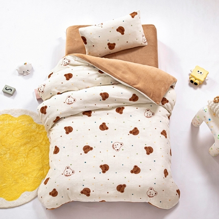 91家纺网 家纺一手货源 找家纺 （总）鱼宝 2024新款小版牛奶绒婴童套件