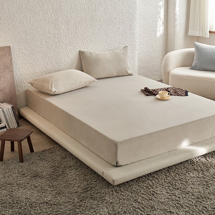 91家纺网 家纺一手货源 找家纺 千朵森 2024新款A类纯色牛奶绒单床笠-芙妮系列-风格一 芙妮-苏木浅灰