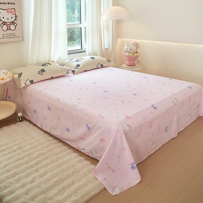 91家纺网 家纺一手货源 找家纺 蘭菲家纺 2024新款全棉小版卡通三丽鸥单被套 小布熊