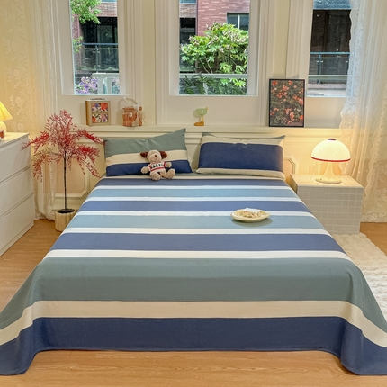 91家纺网 家纺一手货源 找家纺 （总）义博家纺 2025新款原棉老粗布床单凉席