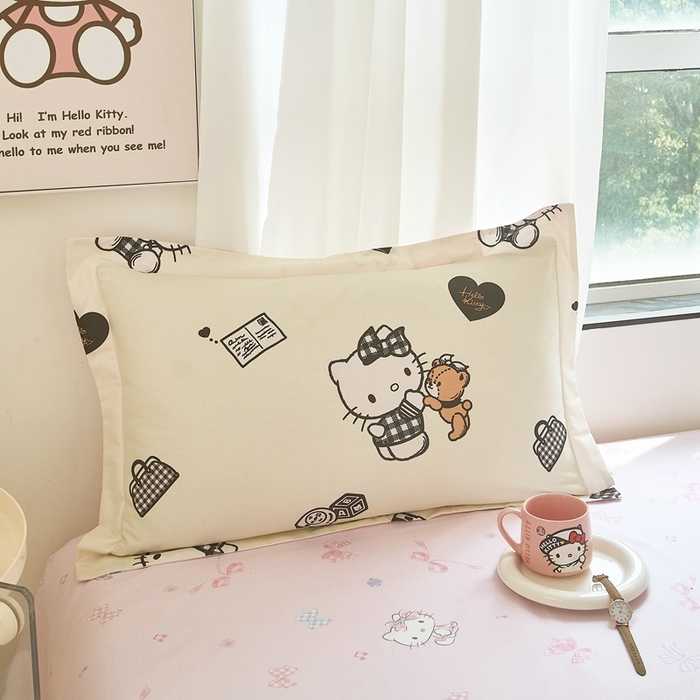 91家纺网 家纺一手货源 找家纺 蘭菲家纺 2024新款全棉小版卡通三丽鸥单被套 小布熊