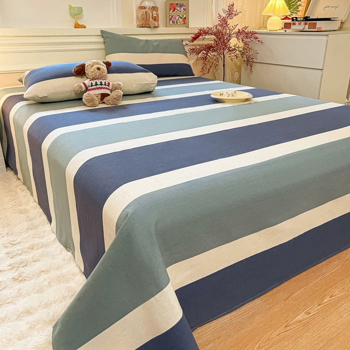 91家纺网 家纺一手货源 找家纺 义博家纺 2025新款全棉老粗布床单 绅士