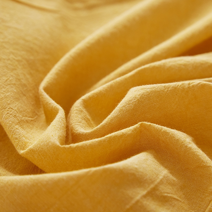 91家纺网 家纺一手货源 找家纺 呦呦南宋 纯棉简约款枕套 母婴级A类全棉色织水洗棉无印风单品一对装全棉枕头套 黄色（简约款）