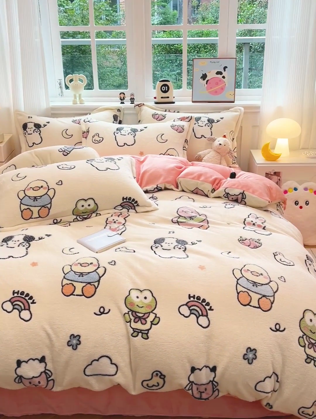 91家纺网 家纺一手货源 找家纺 韩巢家纺 2024新款加厚雪花绒牛奶绒珊瑚绒四件套-新品（提供卖家秀） 小伙伴