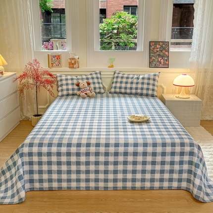 91家纺网 家纺一手货源 找家纺 （总）义博家纺 2025新款原棉老粗布床单凉席