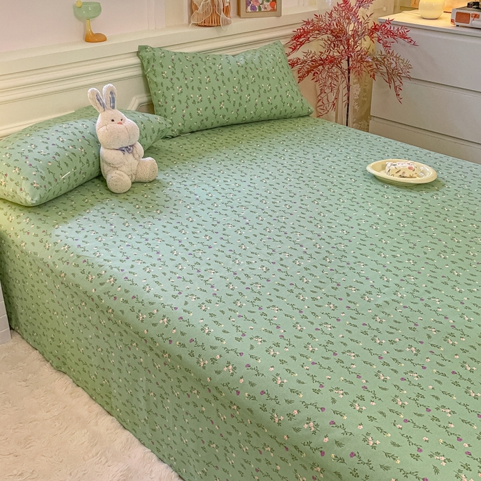 91家纺网 家纺一手货源 找家纺 义博家纺 2025新款全棉老粗布床单 初夏