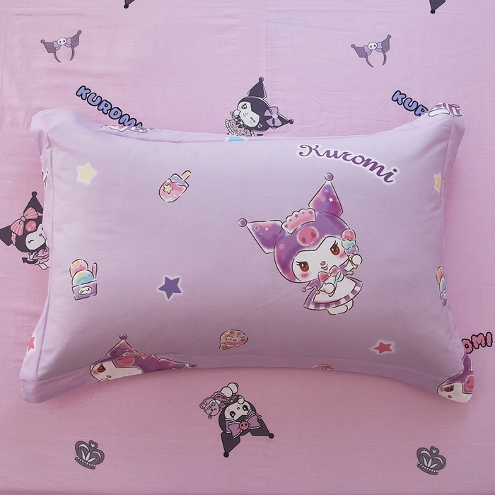 91家纺网 家纺一手货源 找家纺 蘭菲家纺 2024新款全棉小版卡通三丽鸥四件套 小甜筒