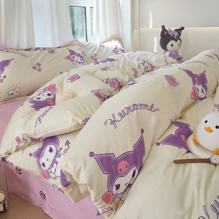 91家纺网 家纺一手货源 找家纺 （总）蘭菲家纺 2024新款全棉小版卡通三丽鸥四件套