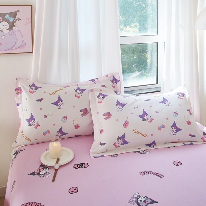 91家纺网 家纺一手货源 找家纺 蘭菲家纺 2024新款全棉小版卡通三丽鸥单被套 小臭美