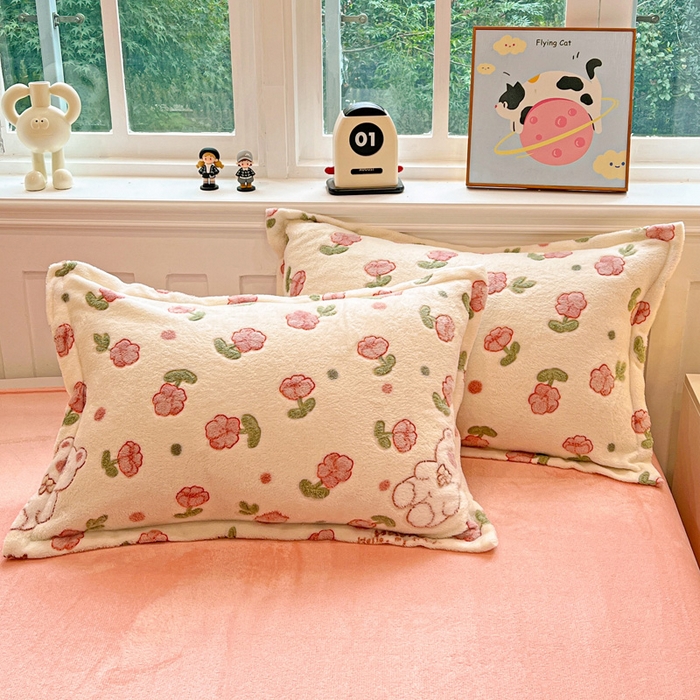 91家纺网 家纺一手货源 找家纺 韩巢家纺 2024新款加厚雪花绒牛奶绒珊瑚绒单件被套-新品（提供卖家秀 ） 花花世界