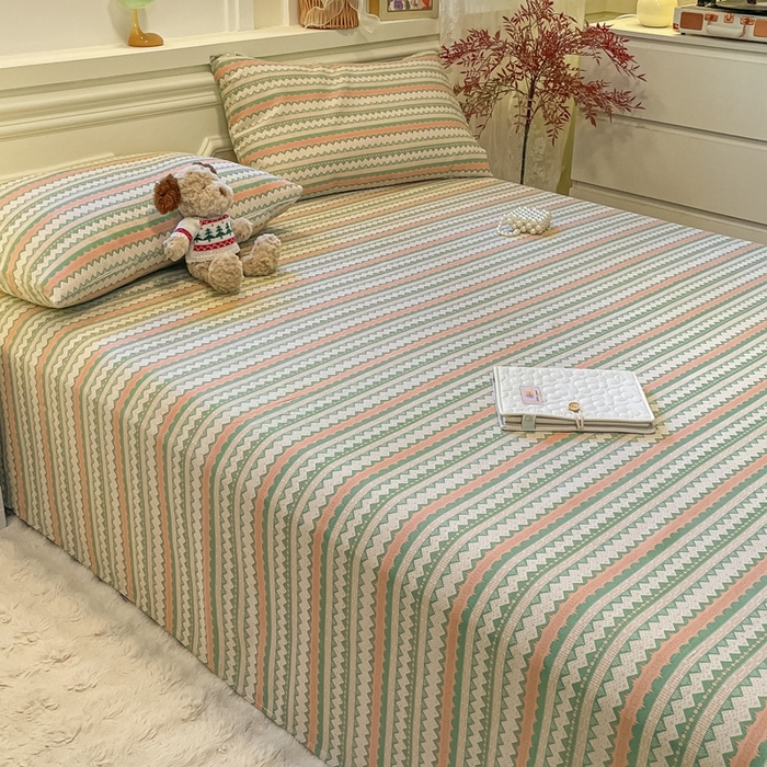 91家纺网 家纺一手货源 找家纺 义博家纺 2025新款全棉老粗布床单 向往生活